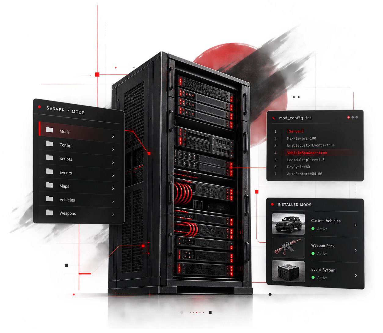 Preview of server mod management through NODERAgent